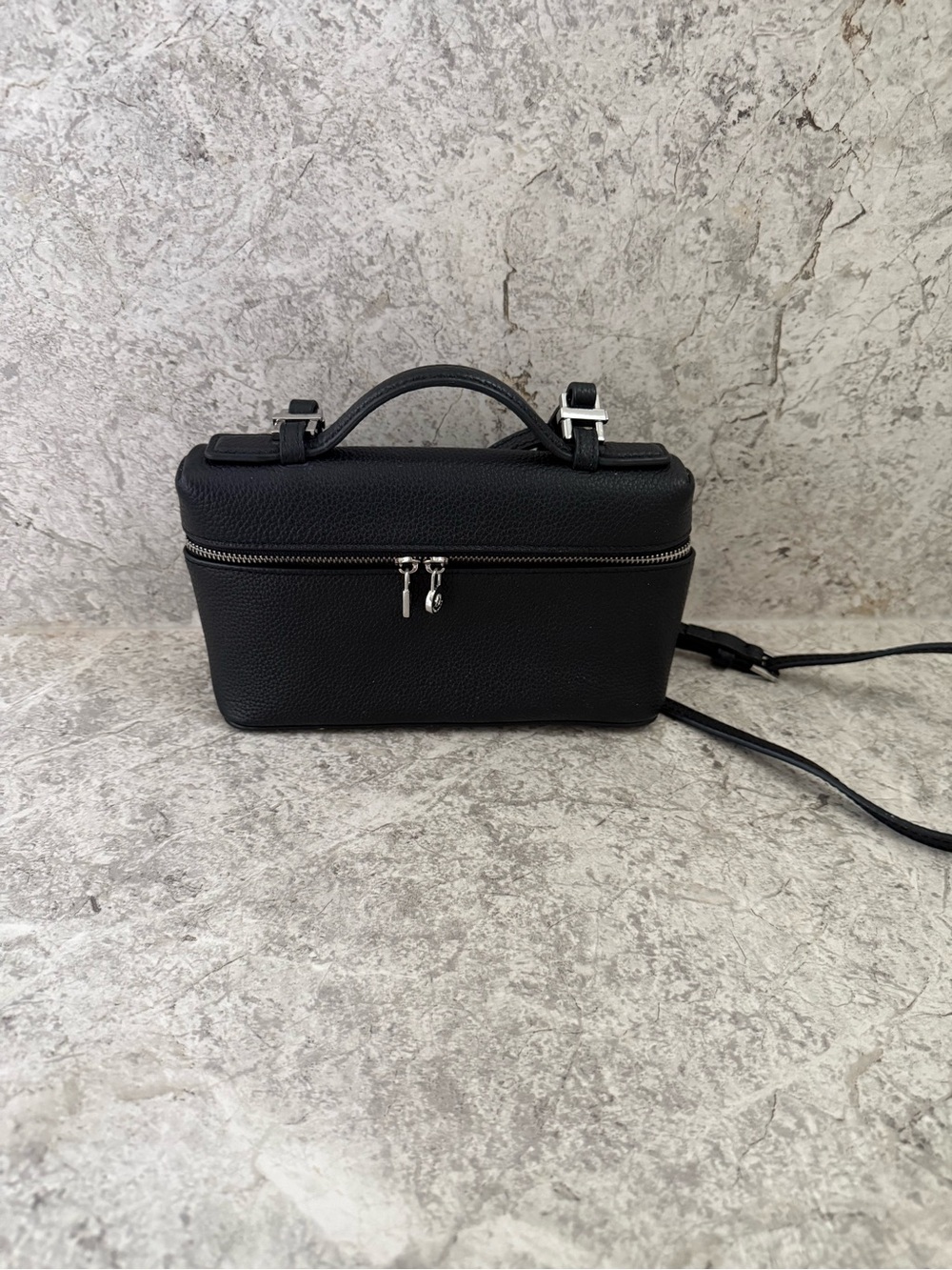 Black mini L crossbody bag